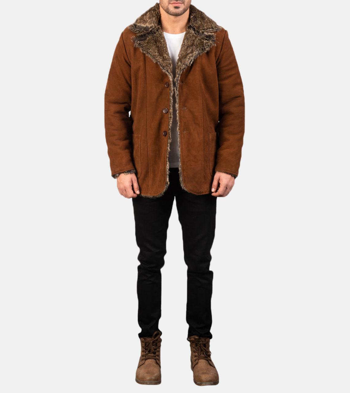 Shearling Suede Leather Jacket
