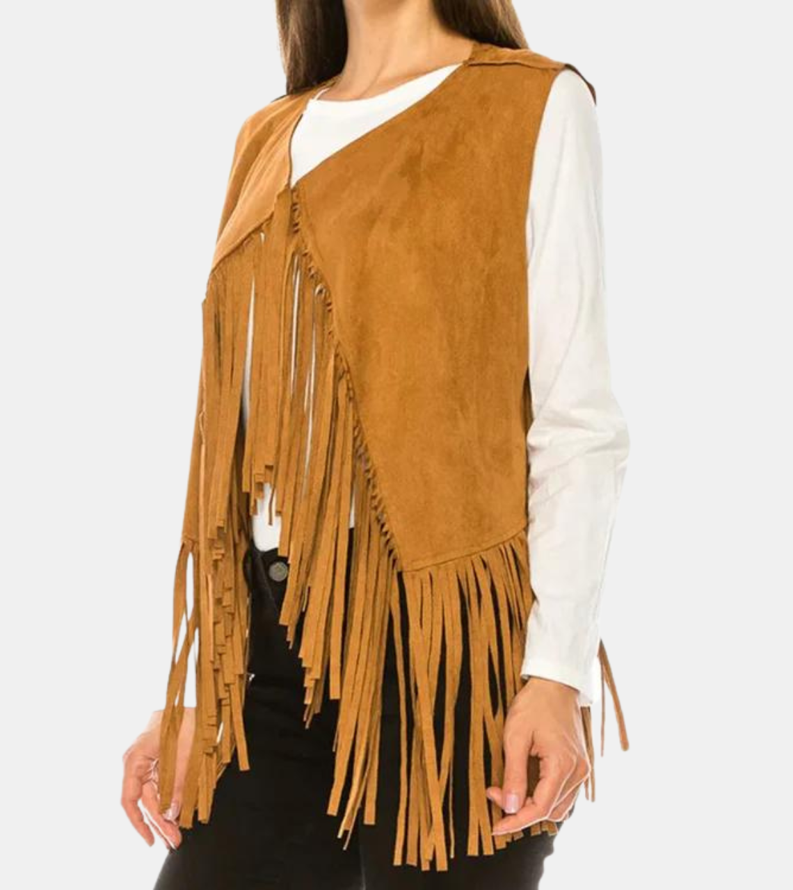 Women's Brown Suede Leather Vest