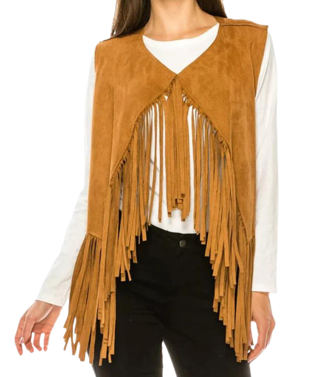 Giovanna Women's Brown Suede Leather Vest
