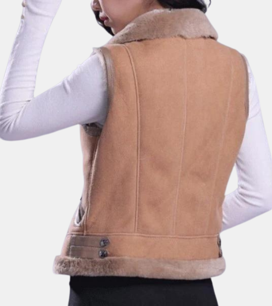 Shearling Suede Leather Vest