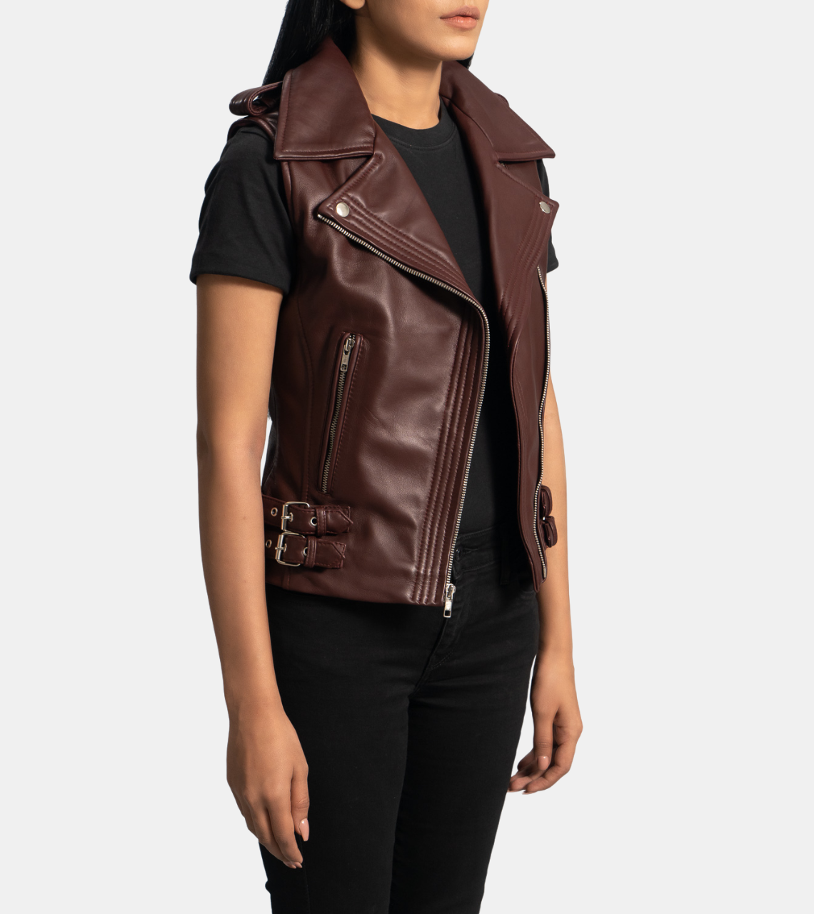  Brown Biker's Leather Vest