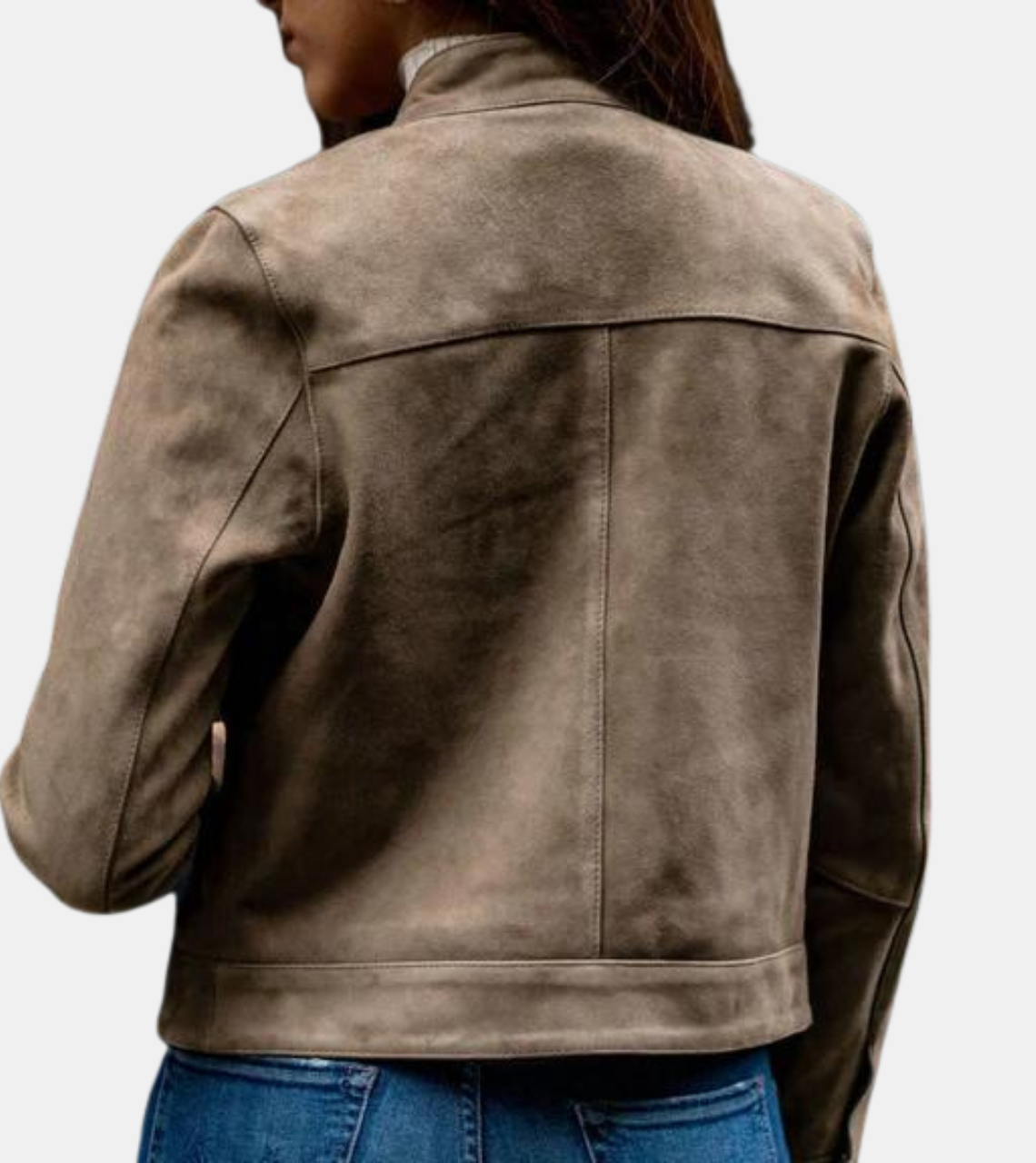 Zane Women's Tan Beige Leather Jacket