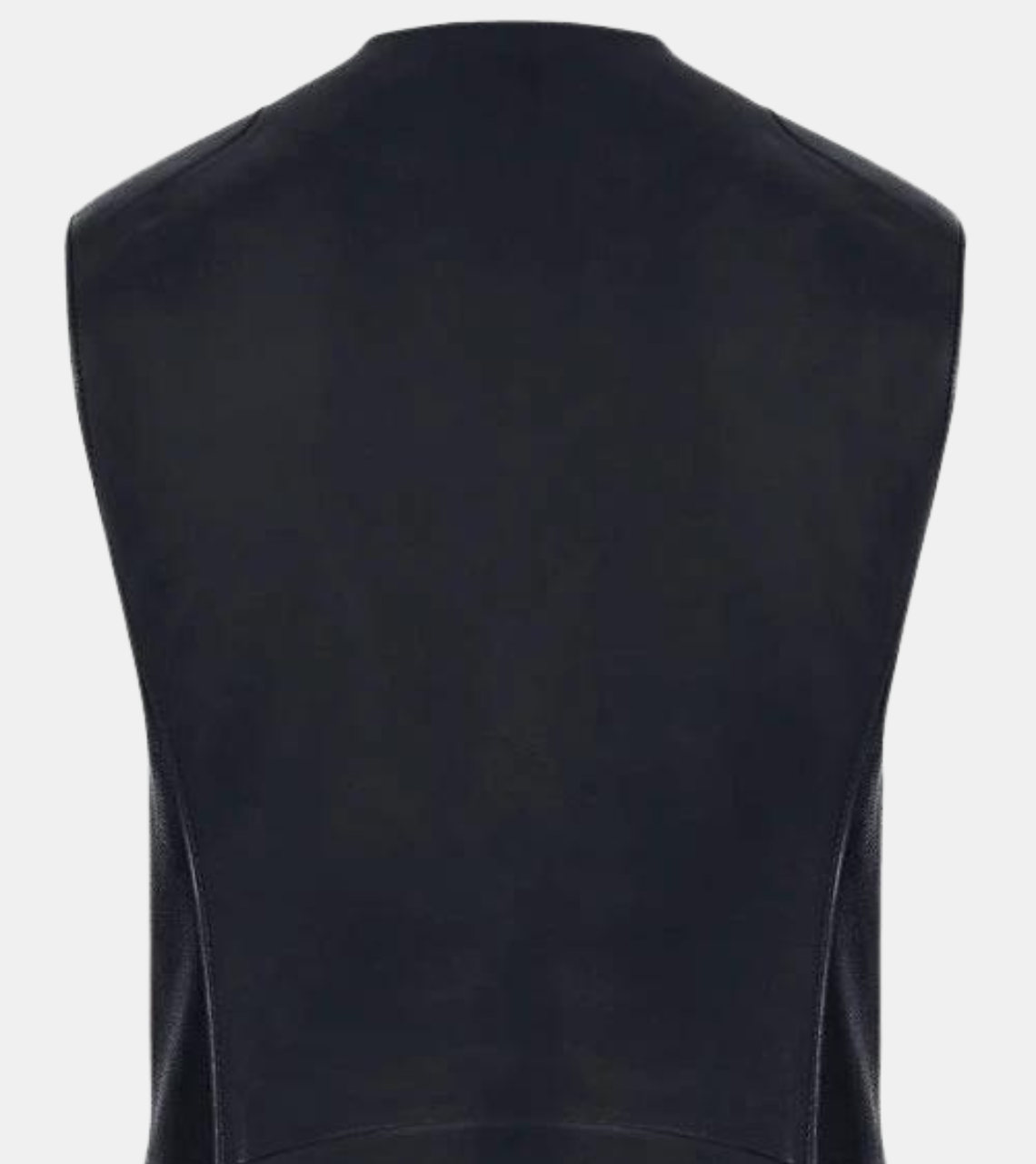 Wolfer Men's Black Leather Vest Back