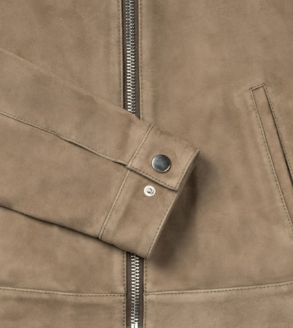 Zane Women's Tan Beige Leather Jacket