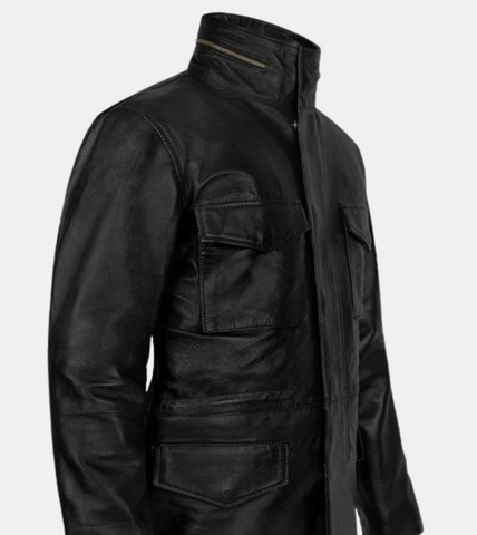 Coldwell Men's Black Leather Jacket