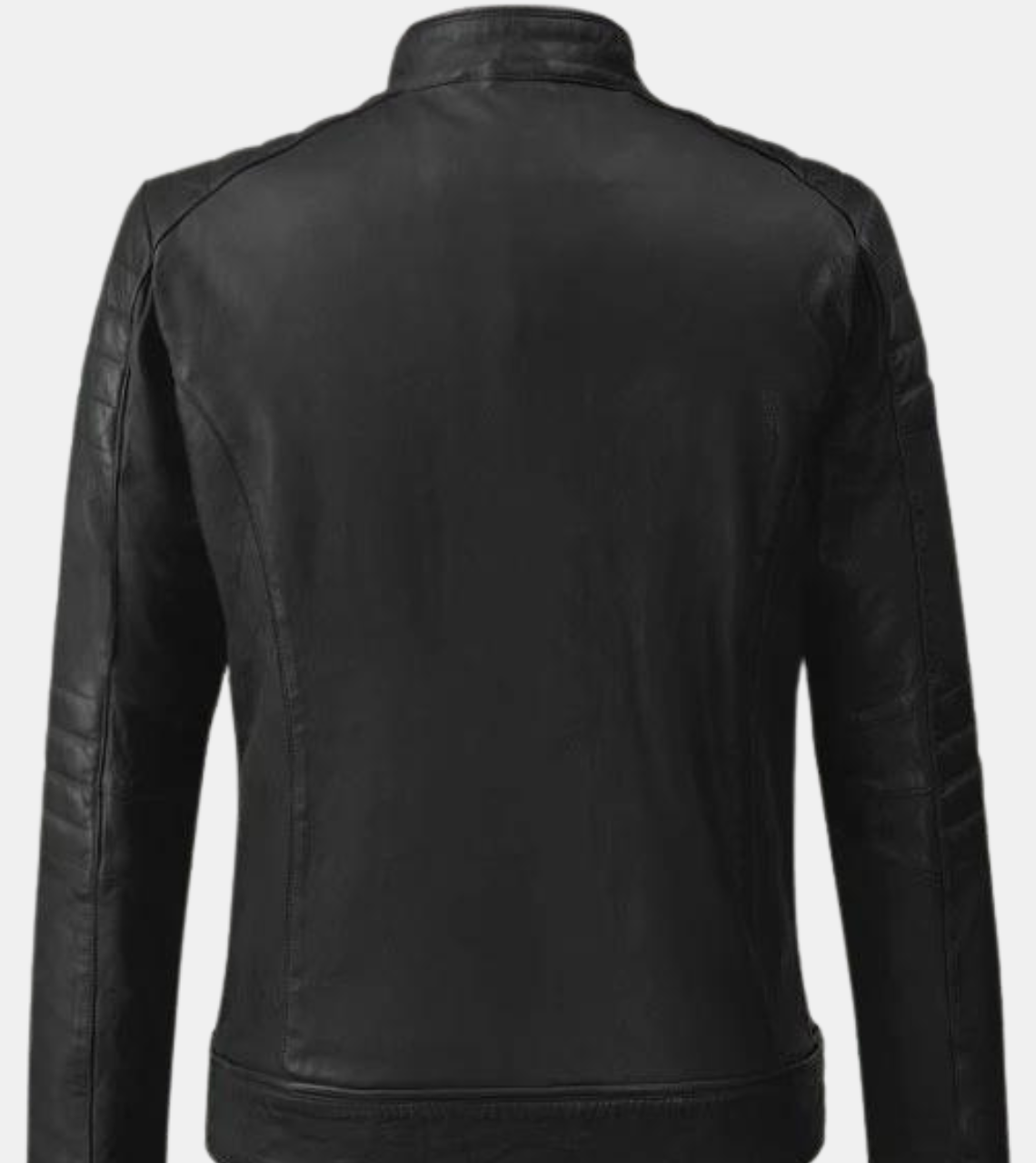 Lorenzo Men's Black Quilted Leather Jacket Back