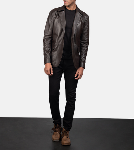 Men's Leather Blazer