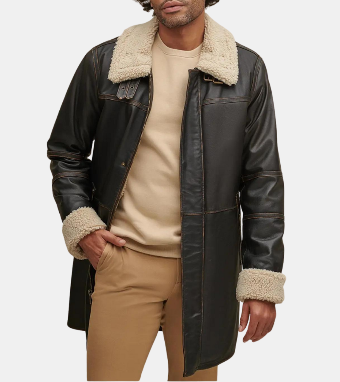 Aviator B3 Brett Shearling Fur Leather Coat