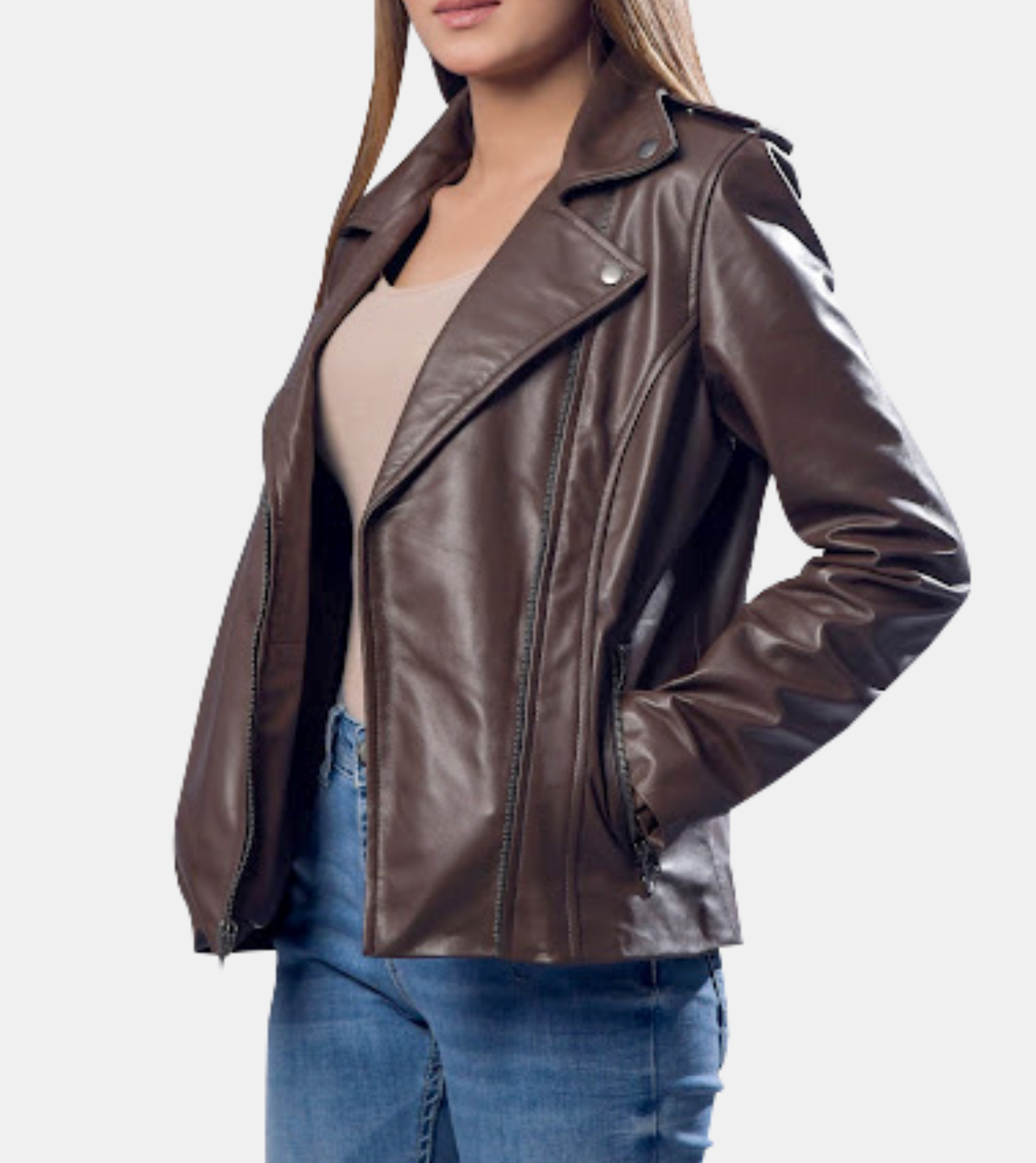 Ardley Women's Dark Brown Leather Jacket
