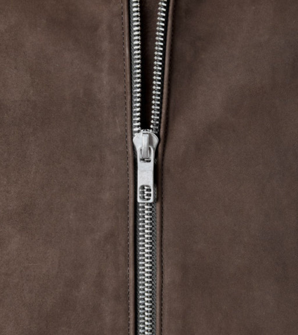  Wren Men's Brown Leather Jacket Zipper