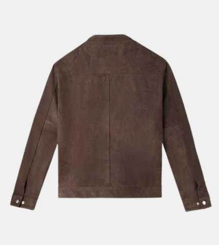  Wren Men's Brown Leather Jacket Back