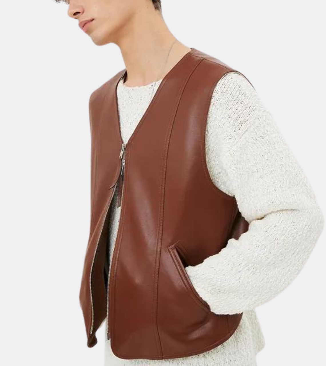  Brown Leather Vest