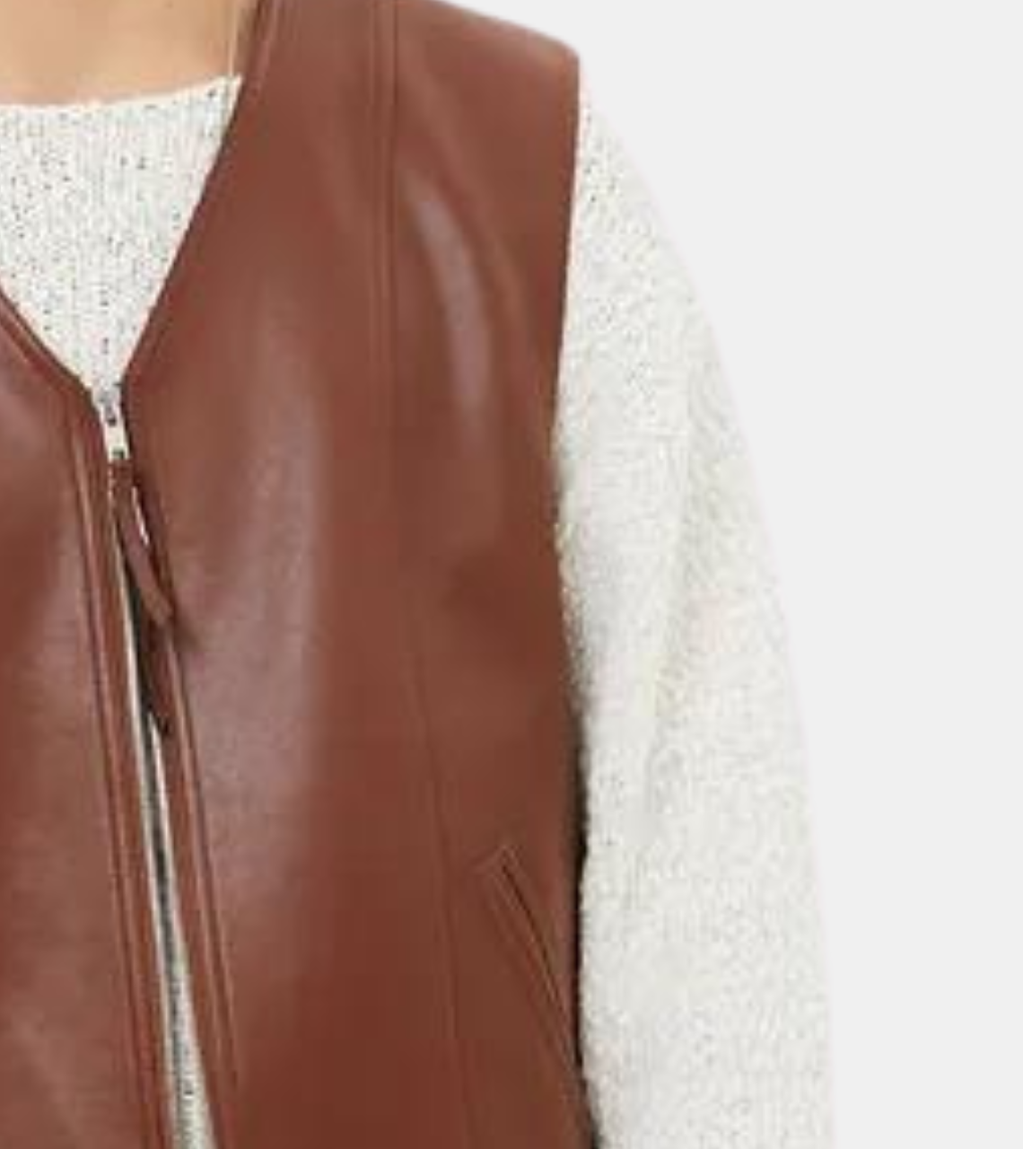Millen Brown Leather Vest