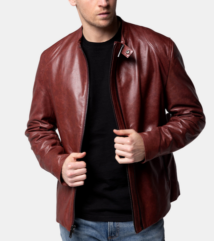 Julius Men's Red Leather Jacket