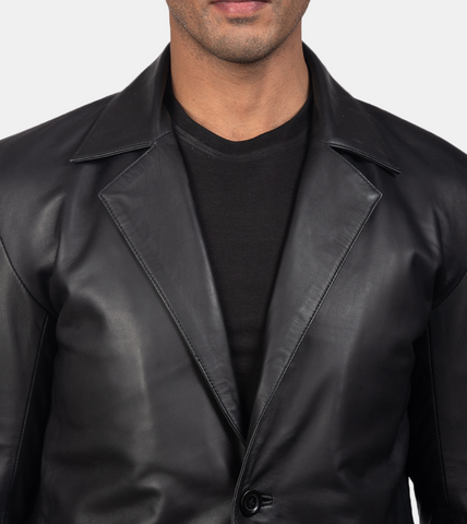 Men's Leather Blazer