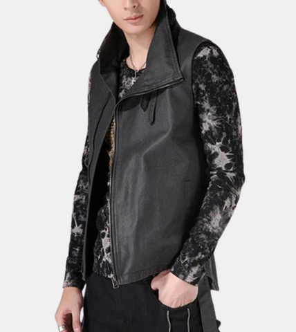 Cheyenne Black Leather Vest