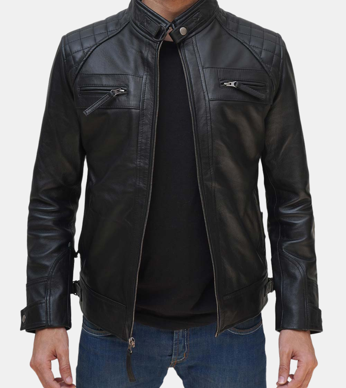 Hooded Leather Jacket