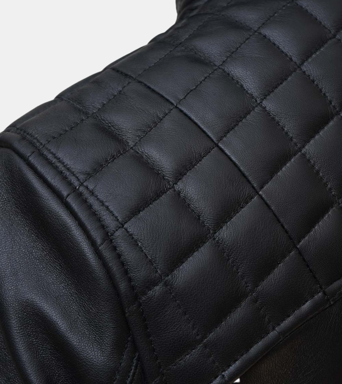 Verben Black Hooded Leather Jacket For Men's
