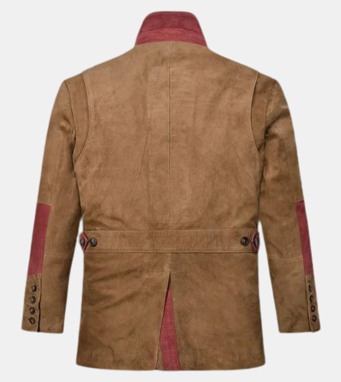  Adrain Men's Bronze Suede Leather Jacket Back