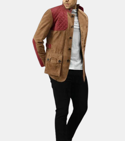  Men's Bronze Suede Leather Jacket 