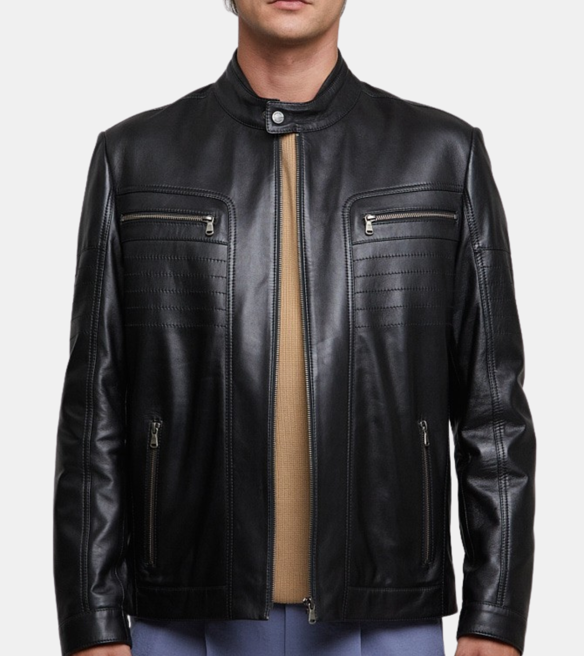 Blackwood Men's Black Leather Jacket
