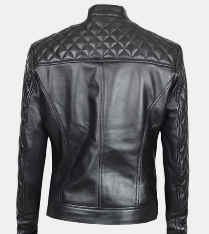Teagan Women's Black Quilted Leather Jacket