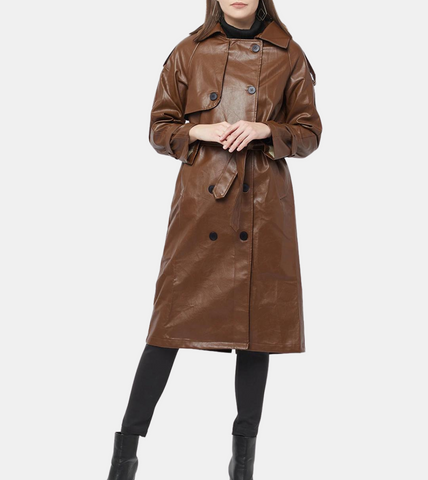  Women's Brown Trench Coat