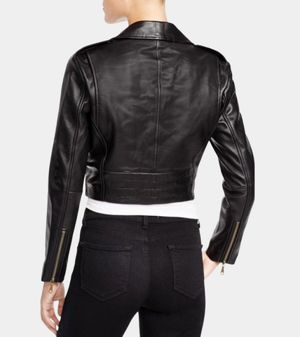 Women's Irish Crop Top Leather Jacket