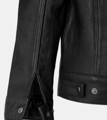 Merrickum Men's Black Leather Jacket