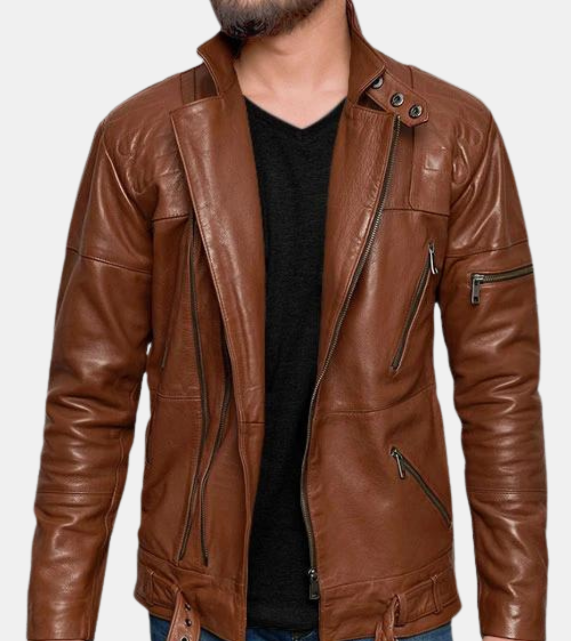 Men's Brown Biker's Leather Jacket