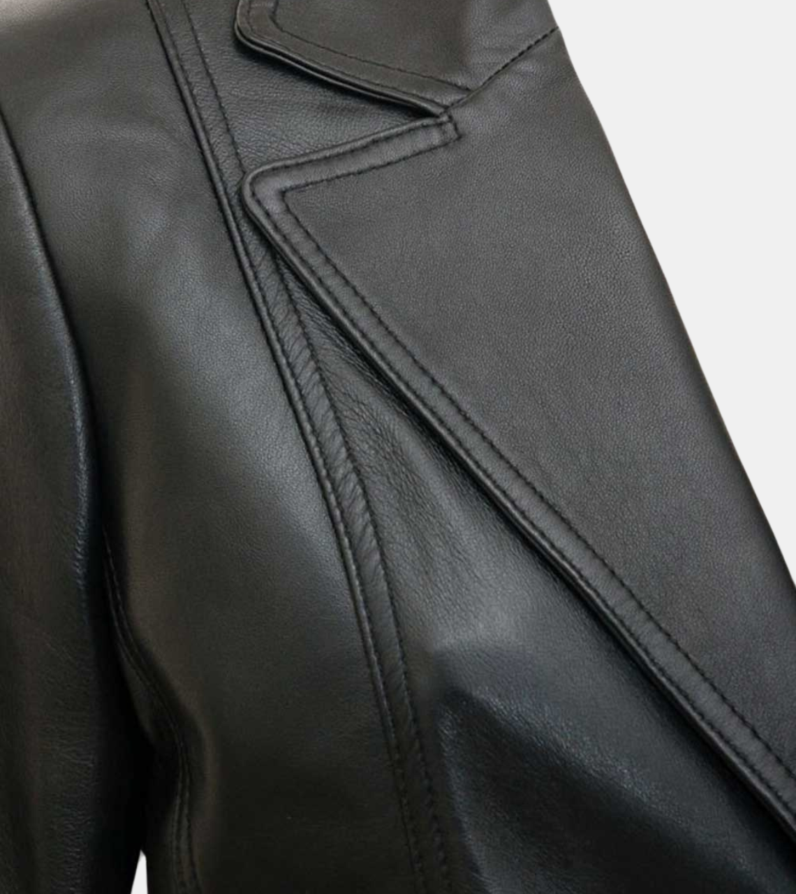 Black Leather Blazer 