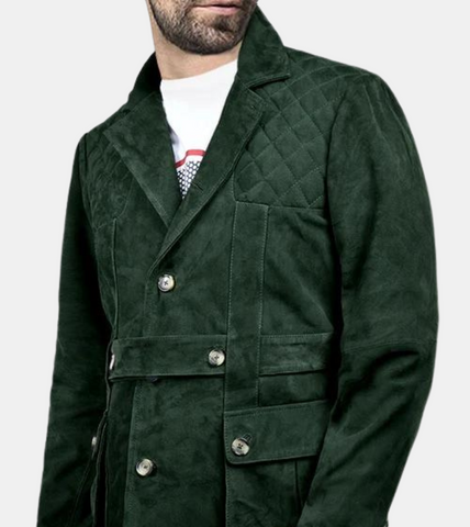 Green Suede Leather Jacket
