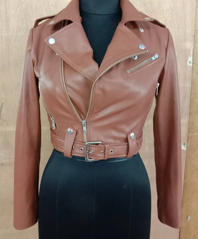 Irish Crop Top Leather Jacket