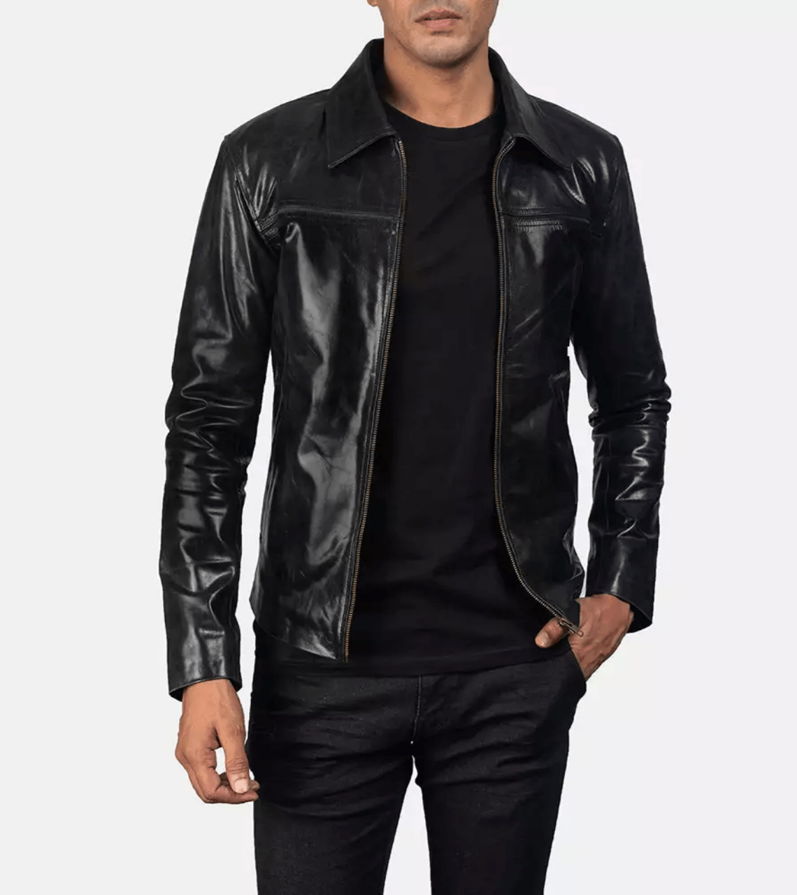 Men's Aventail Black Leather Jacket