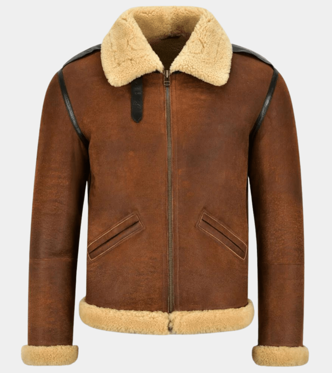 Shearling Men's Leather Bomber Jacket