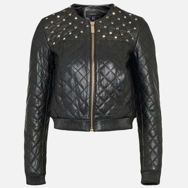 Studded Leather Bomber Jacket - Women - Ready-to-Wear